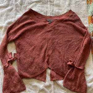 Burnt orange crop sweater